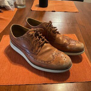 Cole Haan Nike Air Brown Leather Wing Tip Oxfords